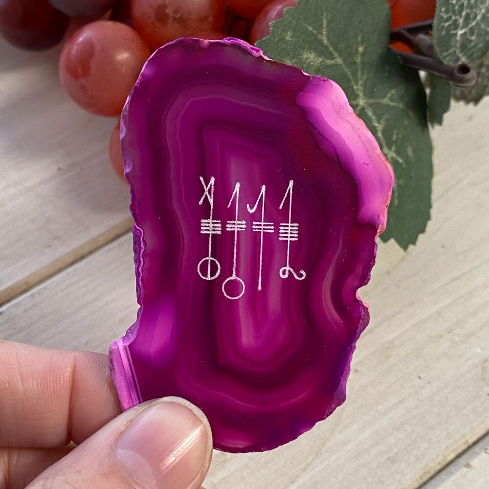 Agate Svefnthorn Protection and Sleep Amulet ~ Pink #3
