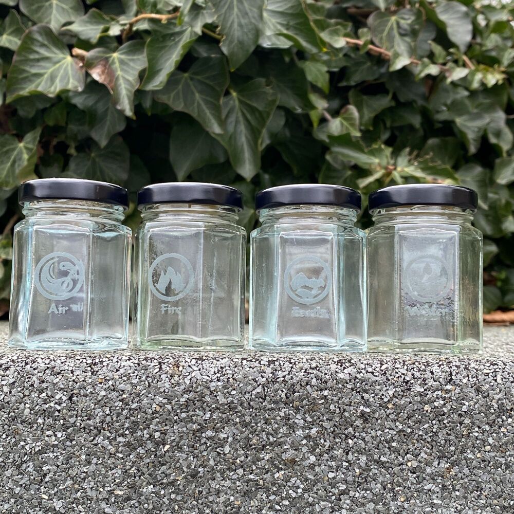 Set of Elements Herb Jars