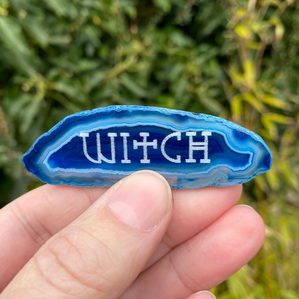 Agate WITCH Amulet ~ Blue #5