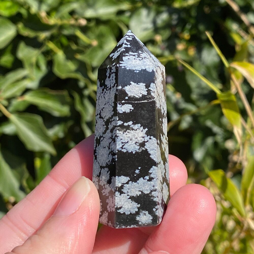 Snowflake Obsidian Point ~ #1
