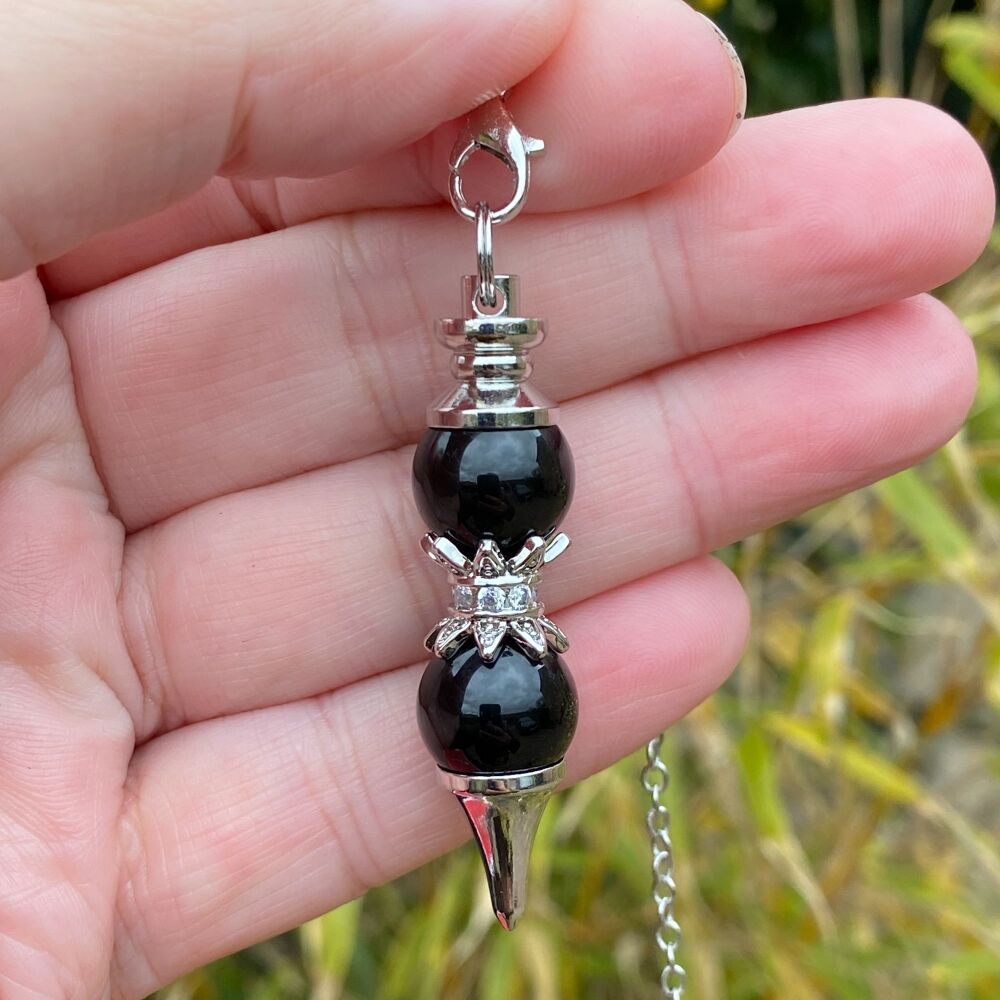 A Dorje Pendulum ~ Obsidian