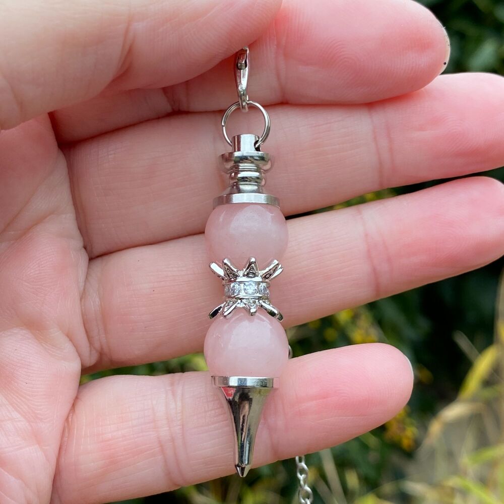 A Dorje Pendulum ~ Rose Quartz