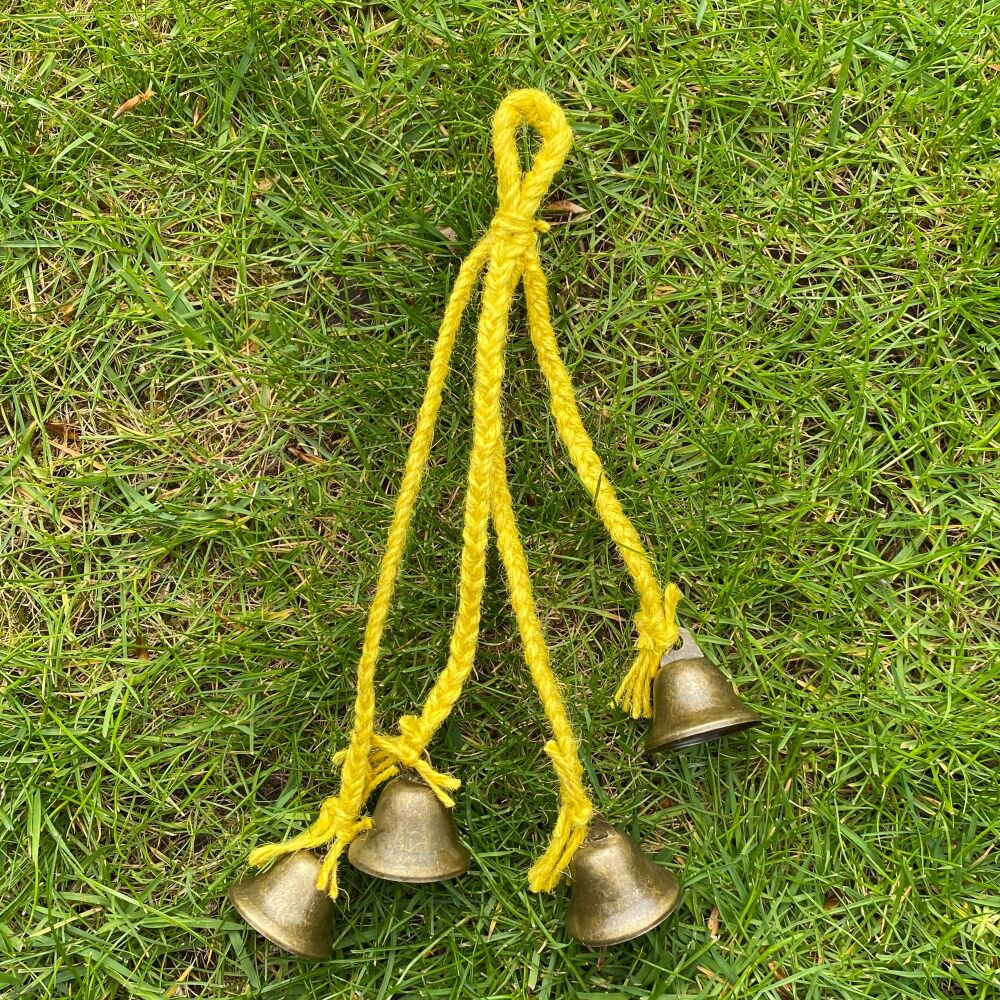 Witch Bells ~ Handcrafted by Freya ~ Yellow #12 (4 Bells)