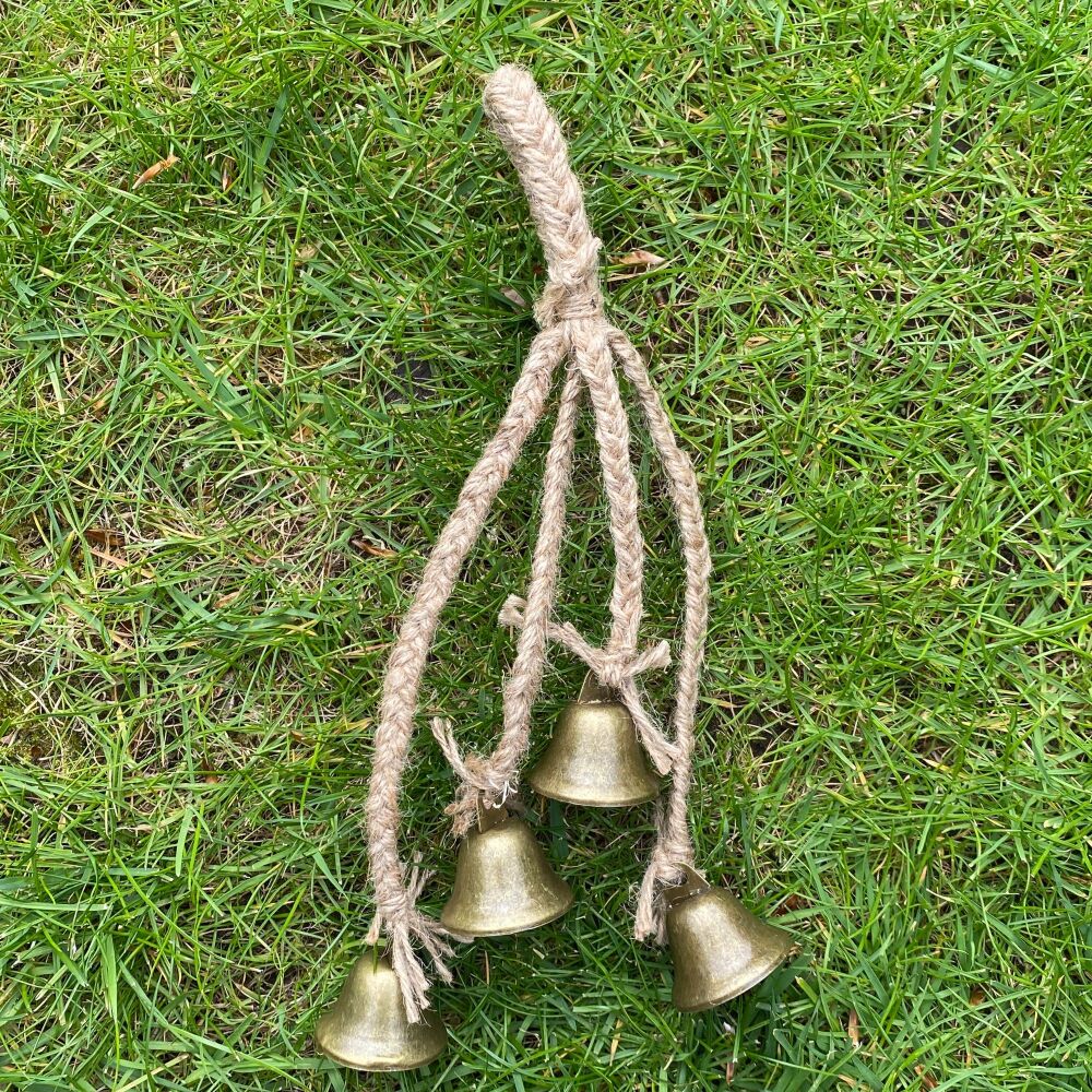Witch Bells ~ Handcrafted by Freya ~ Jute #10 (4 Bells)