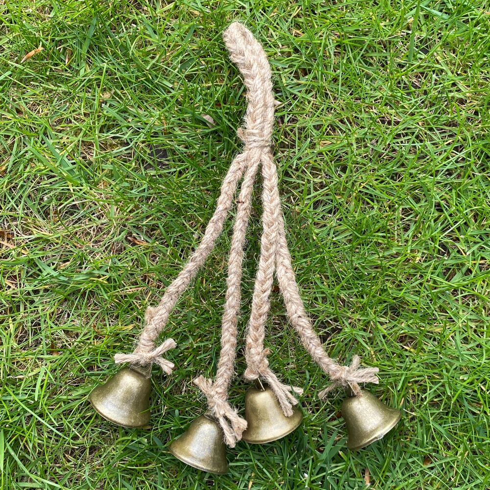 Witch Bells ~ Handcrafted by Freya ~ Jute #11 (4 Bells)