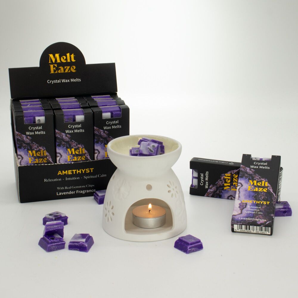 Wax Melt Snap Bar with Amethyst and Lavender Scent