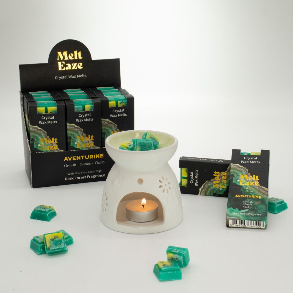 Wax Melt Snap Bar with Aventurine and Dark Forest Scent