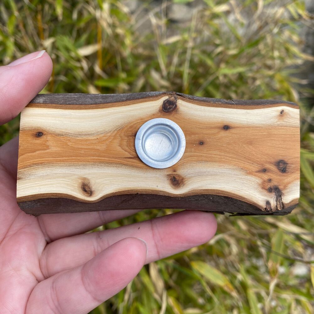 Yew Wood Spell Candle Holder ~ #1B