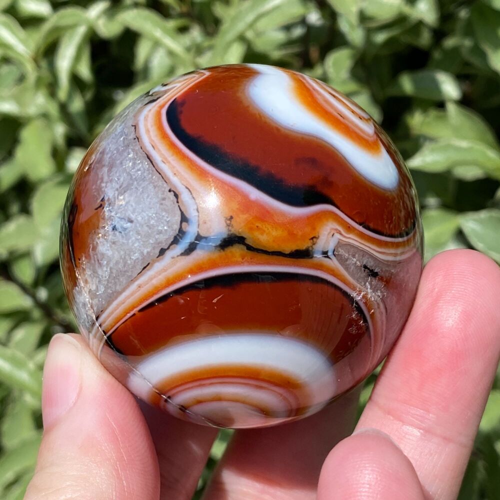 Red Agate Sphere with stand