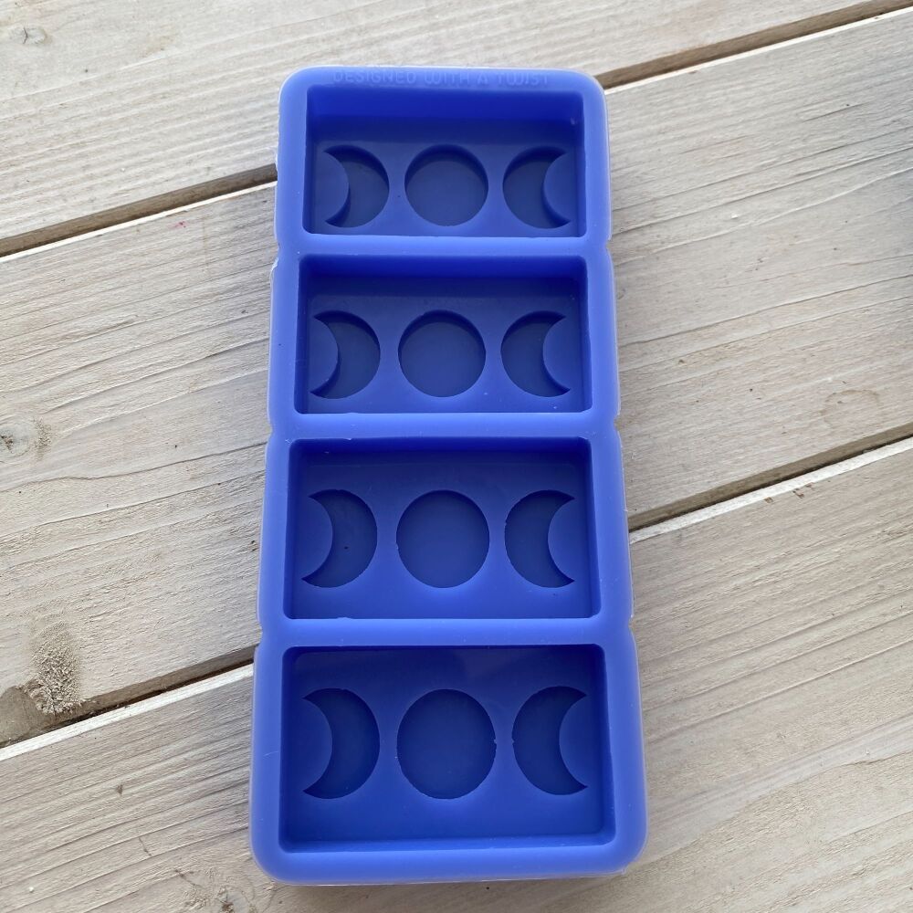 A Silicone Wax Melt Mould ~ Triple Moon