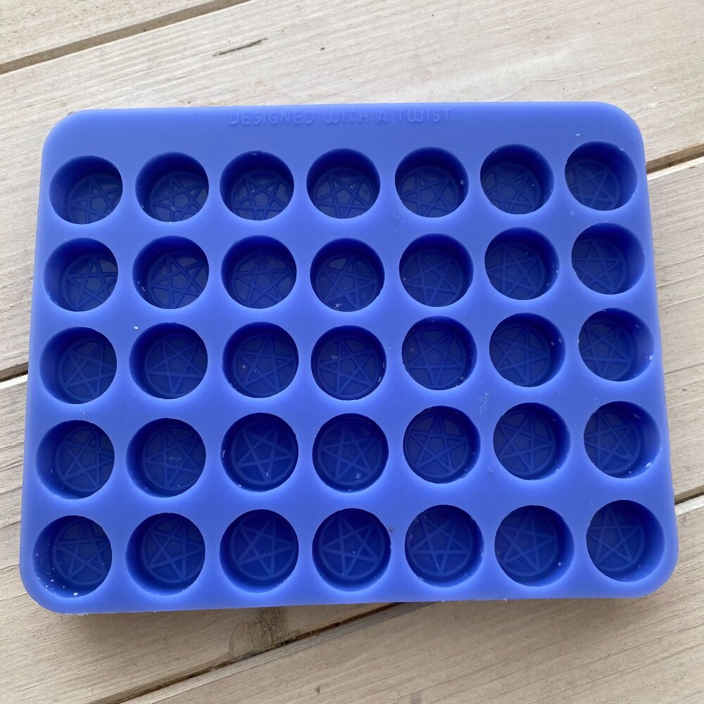 A Silicone Wax Melt Mould ~ Mini Pentagrams