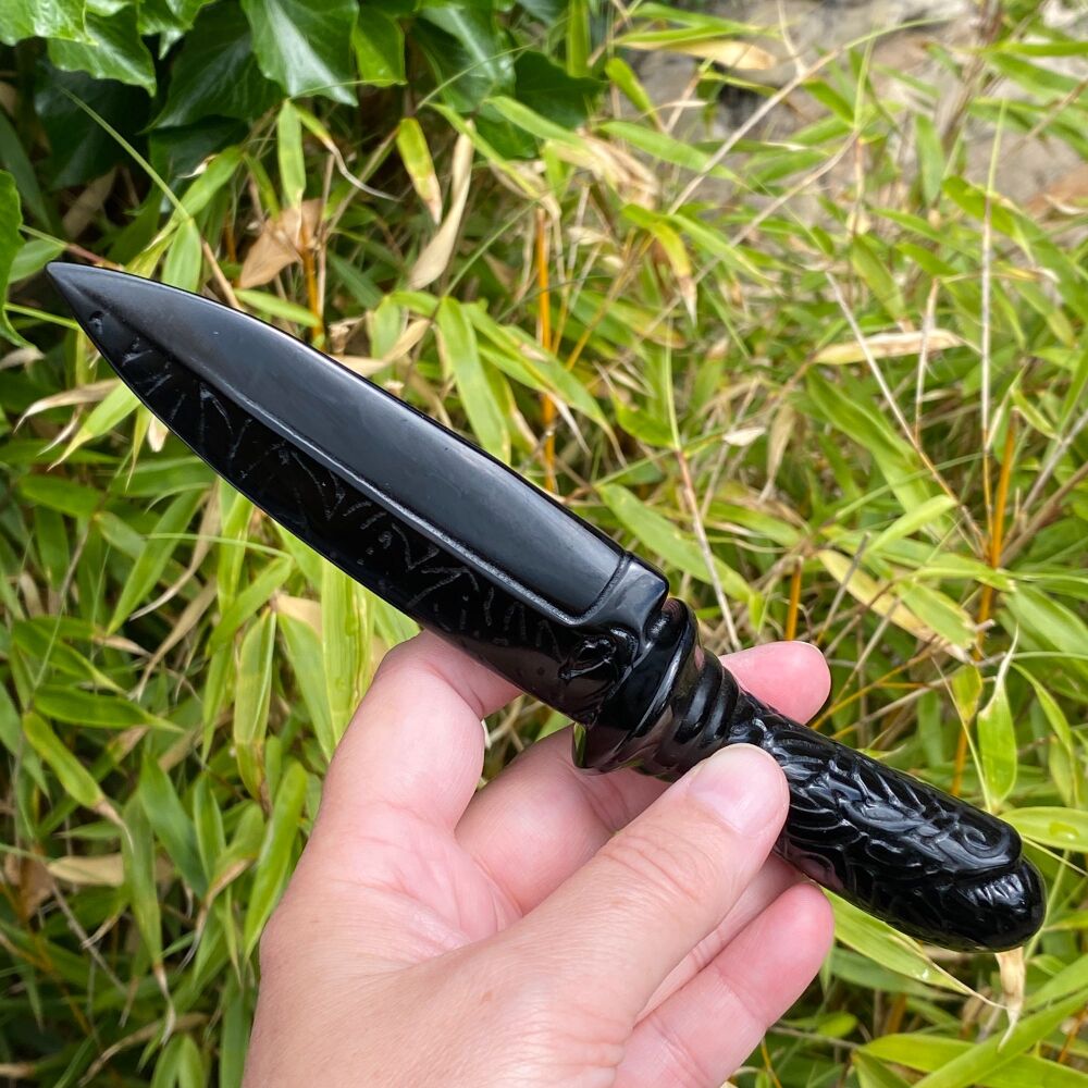 Black Obsidian Dagger or Athame