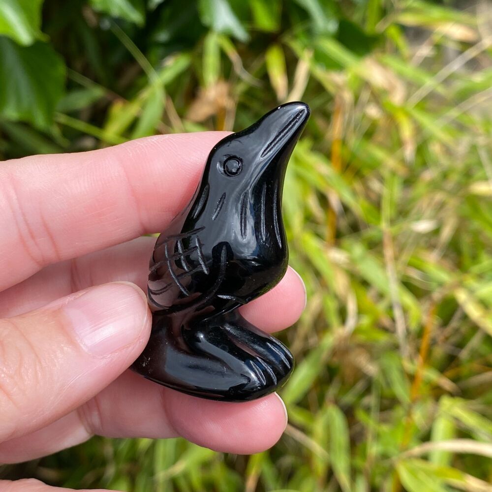 Black Obsidian Raven ~ #A