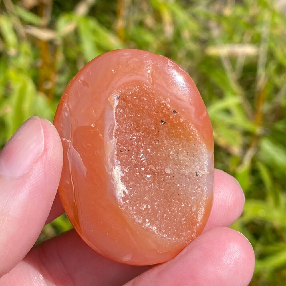 Druzy Agate Mini Palm Stone ~ #B