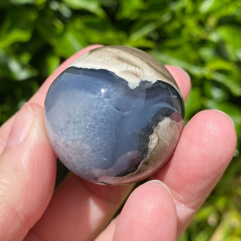 Volcano Agate Sphere with its own stand ~ #A