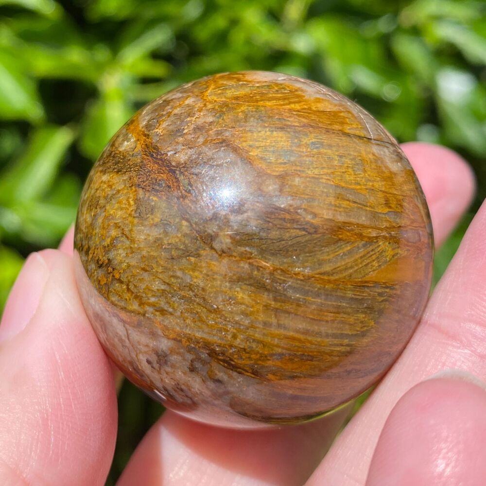 Pietersite Sphere with its own stand