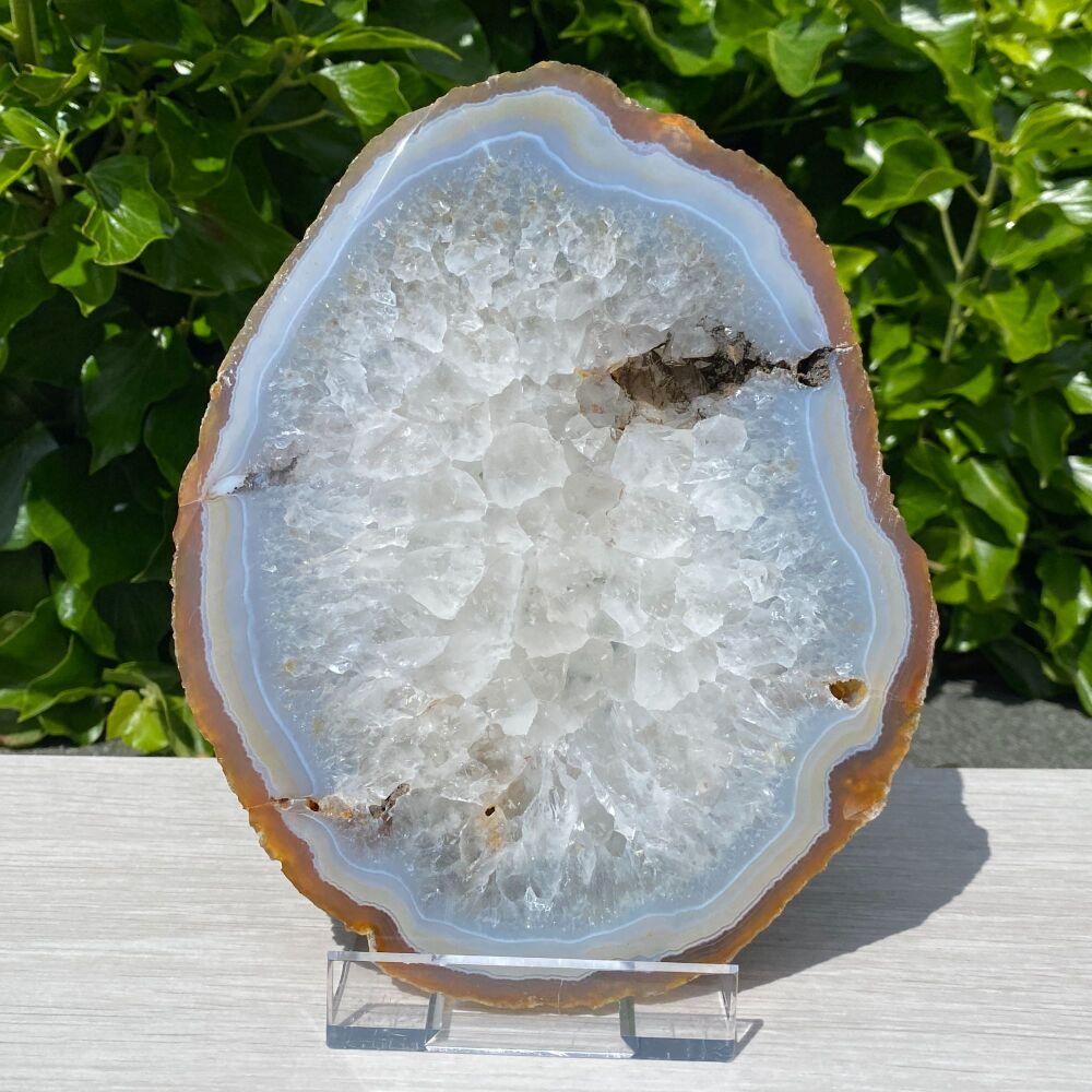 A Stunning Large Slice of Agate with stand