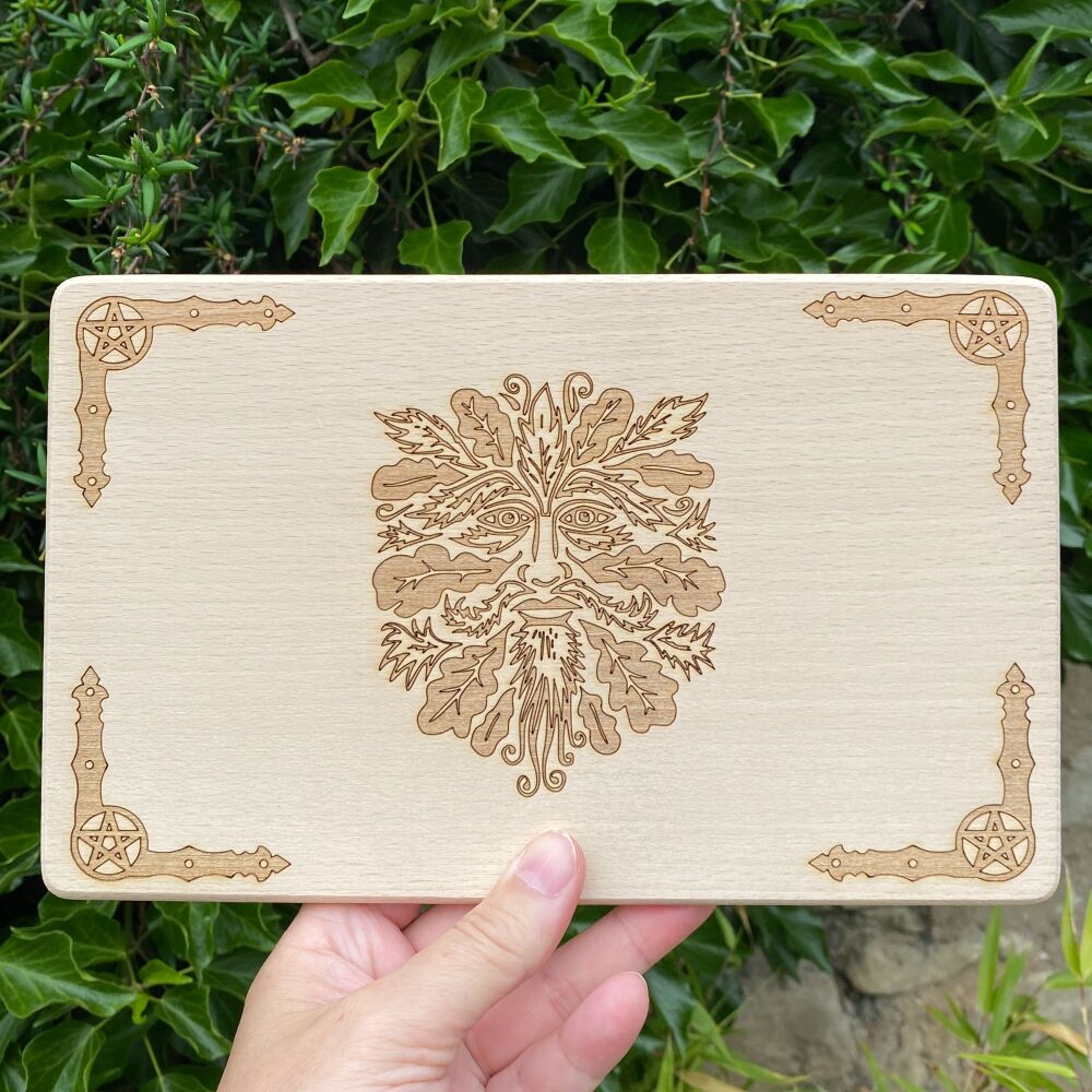 Altar Board or Hanging Picture with Green Man design ~#A