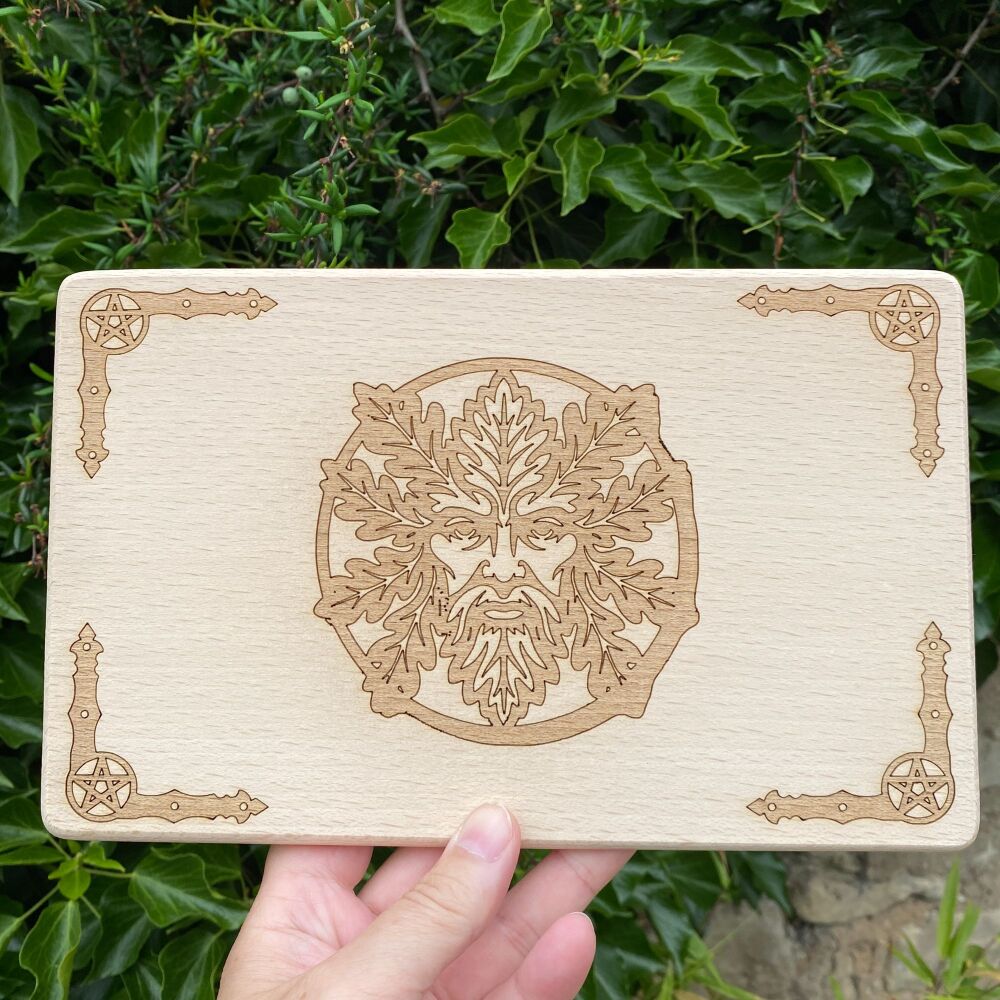 Altar Board or Hanging Picture with Green Man design ~#B