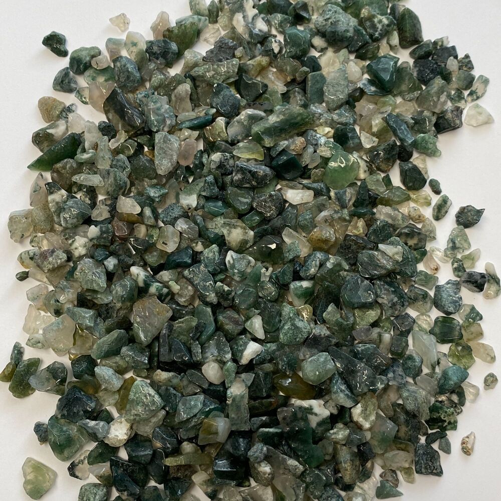 Crystal Chips 50g ~ Moss Agate