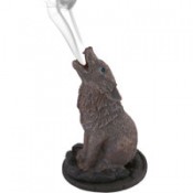 Cute Wolf Incense Cone Burner by Lisa Parker