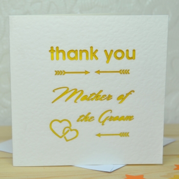Laser Cut Mother Of The Groom Thank You Card