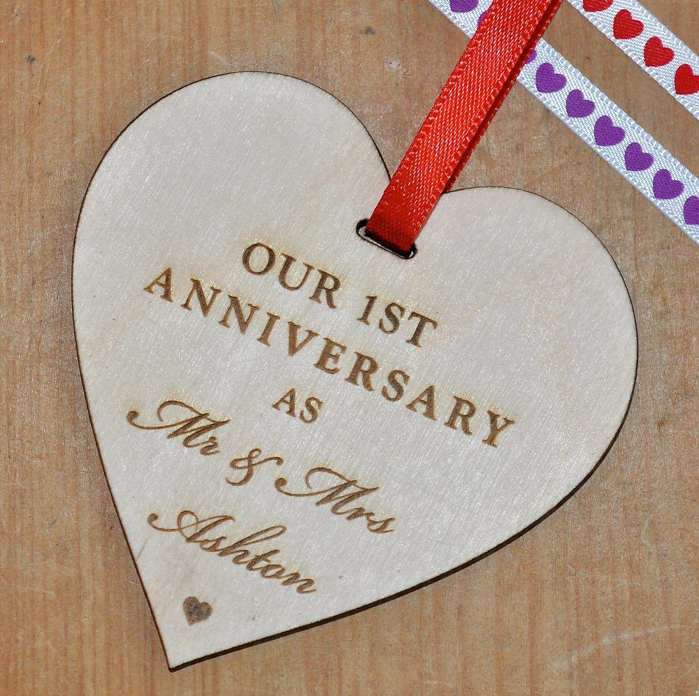 Anniversary Wooden Heart