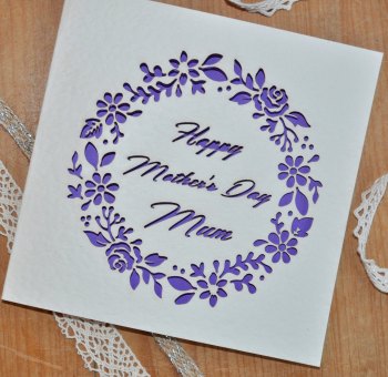 Laser Cut Mother's Day Card