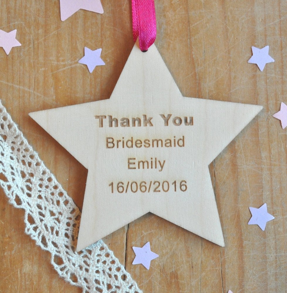 Thank You Wooden Hanging Star