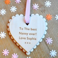 Personalised Nanny Mother's Day Heart