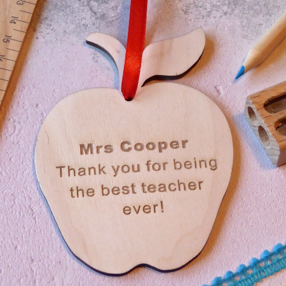 Thank You Teacher Wooden Apple