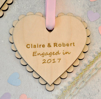 Engagement Wooden Heart
