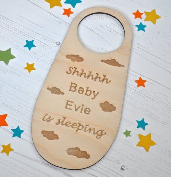 Personalised Baby Door Hanger