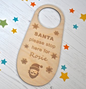 Santa Please Stop Here Door Hanger