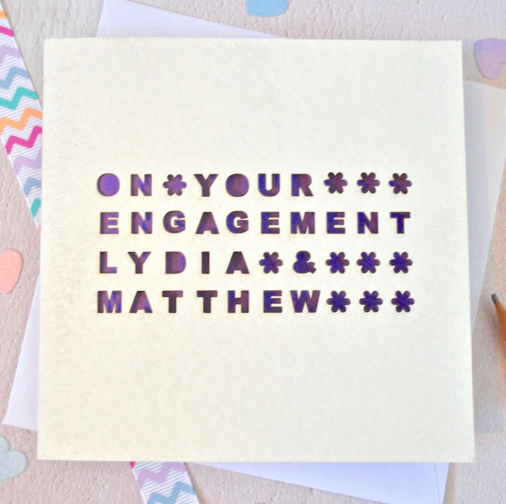 Personalised Laser Cut Engagement Card
