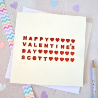 Personalised Laser Cut Valentine's Day Card
