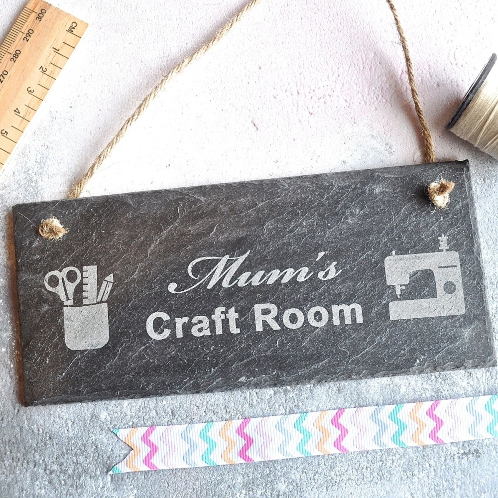  Personalised Craft Room Slate Sign