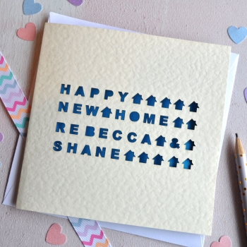 Personalised Laser Cut Home Card