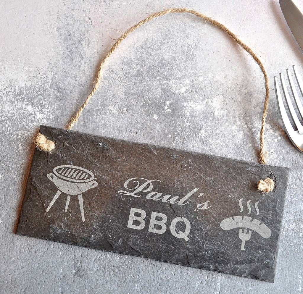Personalised BBQ Slate Sign