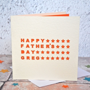 Laser Cut Step Dad Father's Day Card