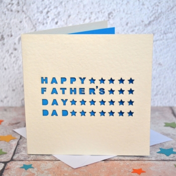 Laser Cut Father's Day 'Dad' Star Card