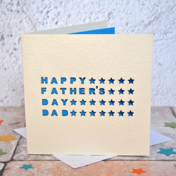  Personalised Laser Cut Father's Day Star Card