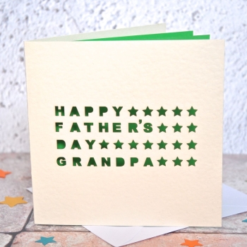  Personalised Laser Cut Father's Day Star Card