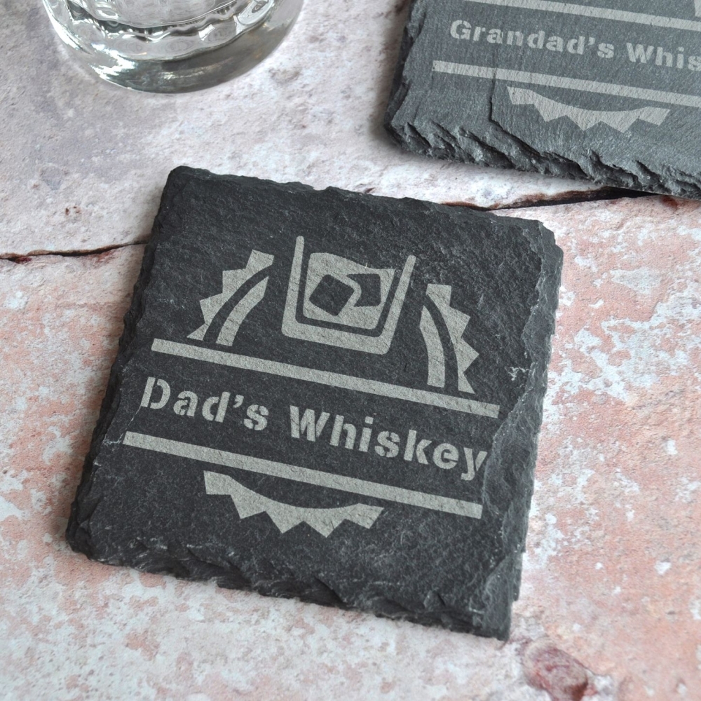 Personalised Whiskey Slate Coaster