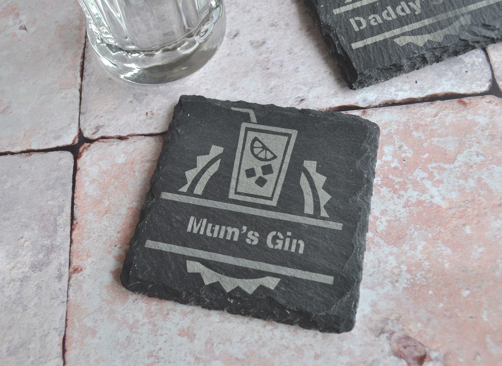 Personalised Slate  Gin Coaster Gift