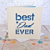 Best Dad Ever Laser Cut Card