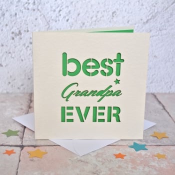 Best Grandpa Ever Laser Cut Card