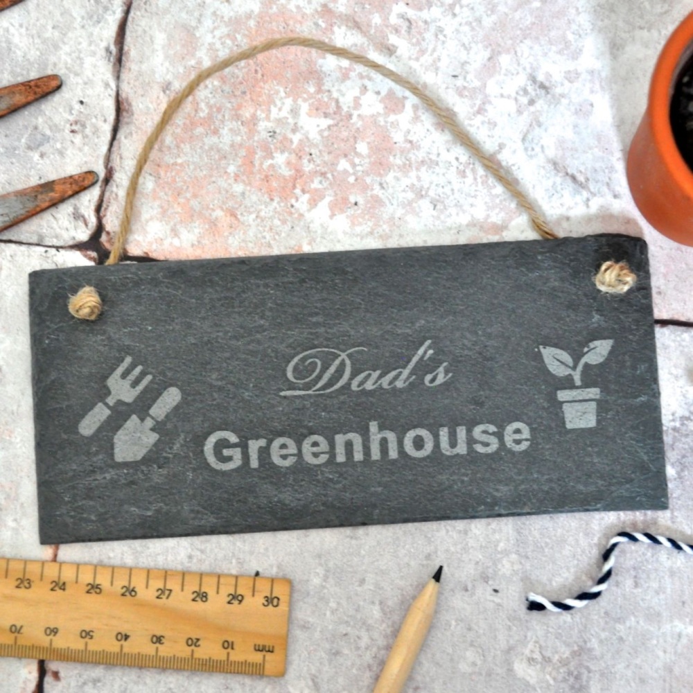 Personalised Greenhouse Slate Sign