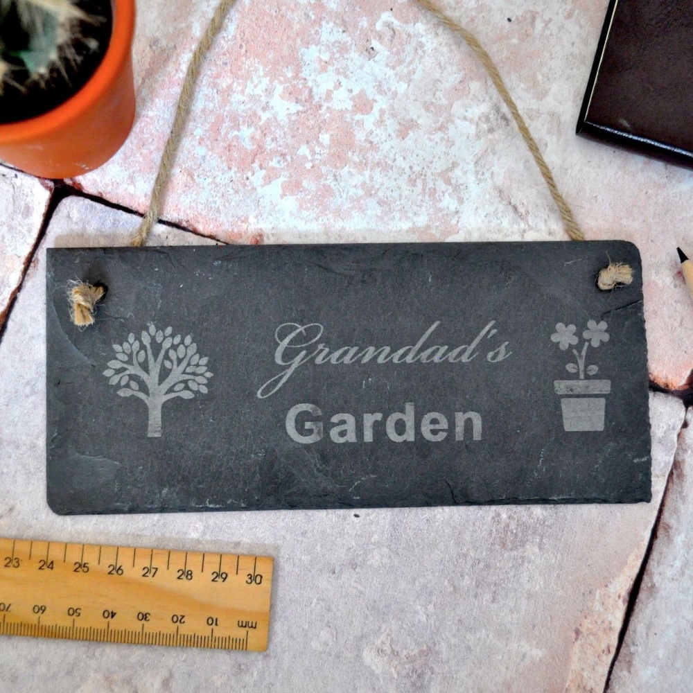 Personalised Garden Slate Sign Gift