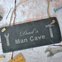 Personalised Man Cave Slate Sign